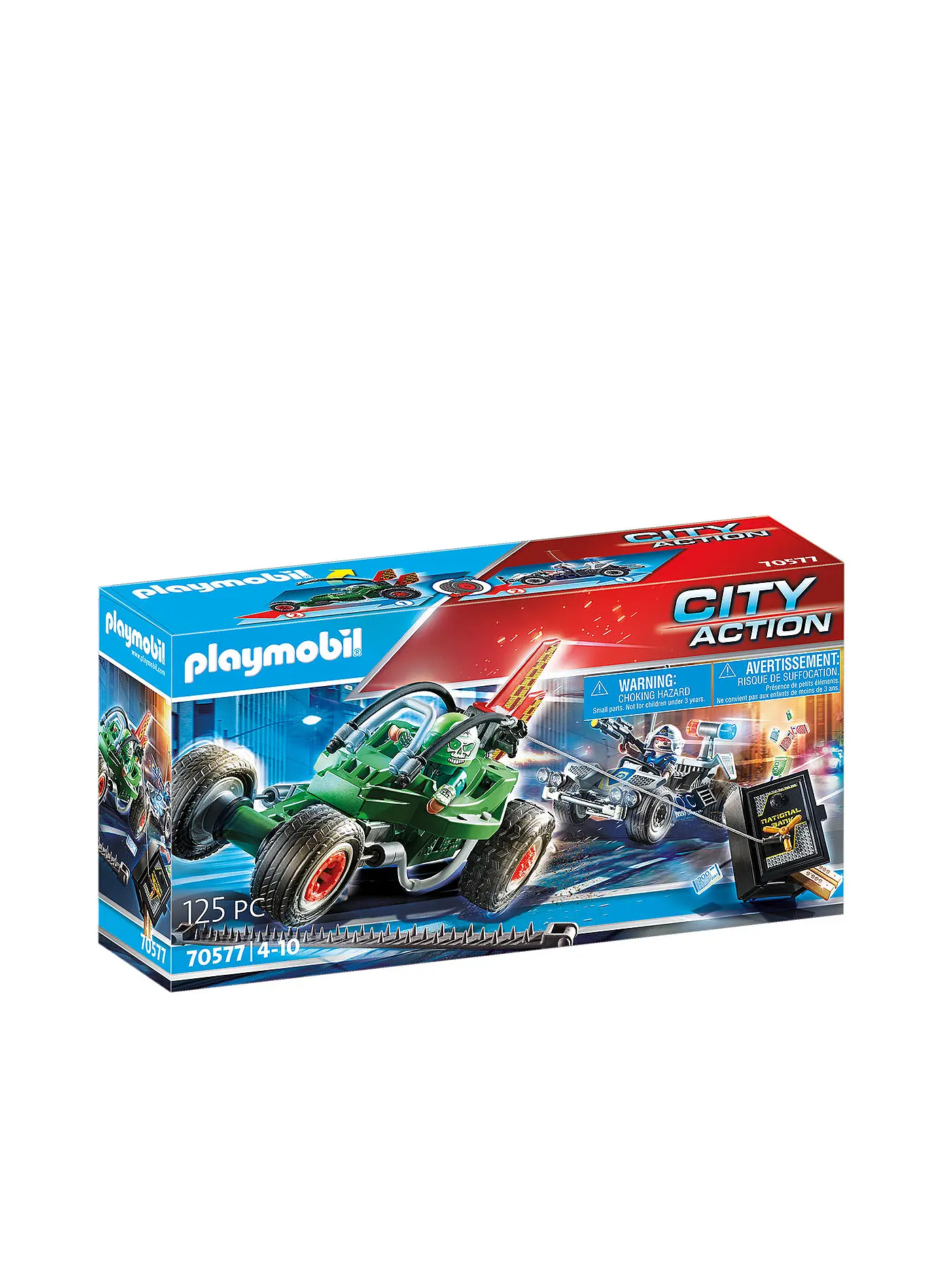 PLAYMOBIL | Polizei-Kart: Verfolgung des Tresorräubers 70577 | 